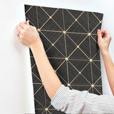 Wallpaper Double Diamonds Peel & Stick Wallpaper // Black 