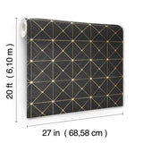 Wallpaper Double Diamonds Peel & Stick Wallpaper // Black 