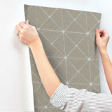 Wallpaper Double Diamonds Peel & Stick Wallpaper // Taupe 