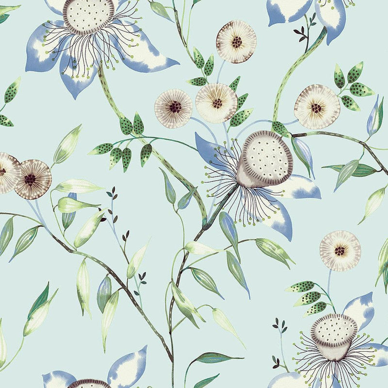 Wallpaper Dream Blossom Wallpaper Sample // Light Blue 8 x 10 