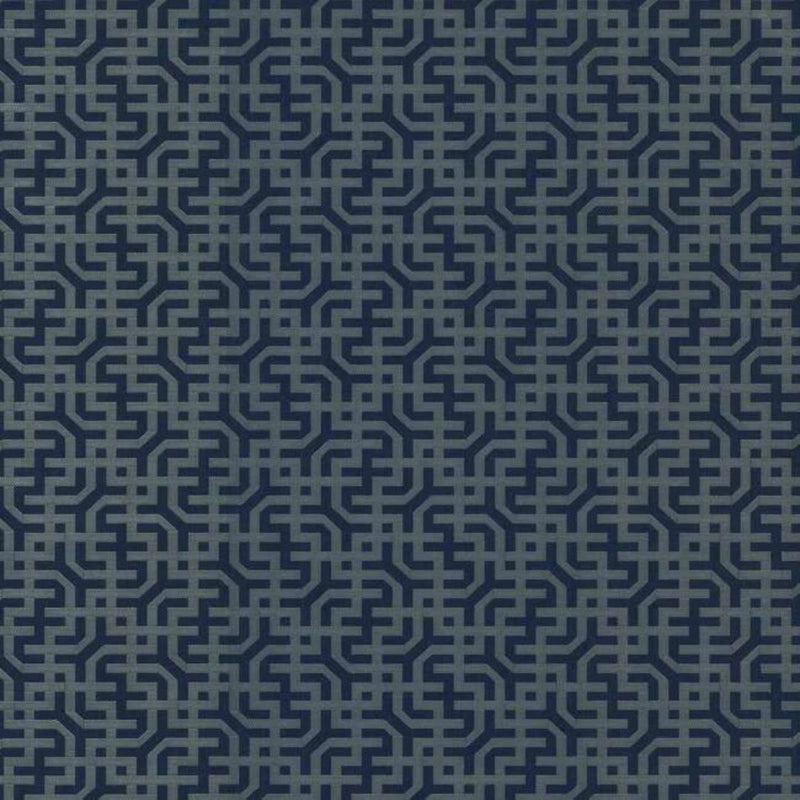 Wallpaper Dynastic Lattice Wallpaper Sample // Navy 8 x 10 