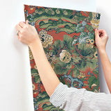 Wallpaper Dynasty Floral Branch Wallpaper // Red 