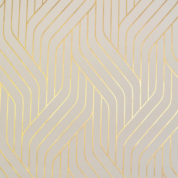 Wallpaper Ebb & Flow Wallpaper // Almond & Gold 