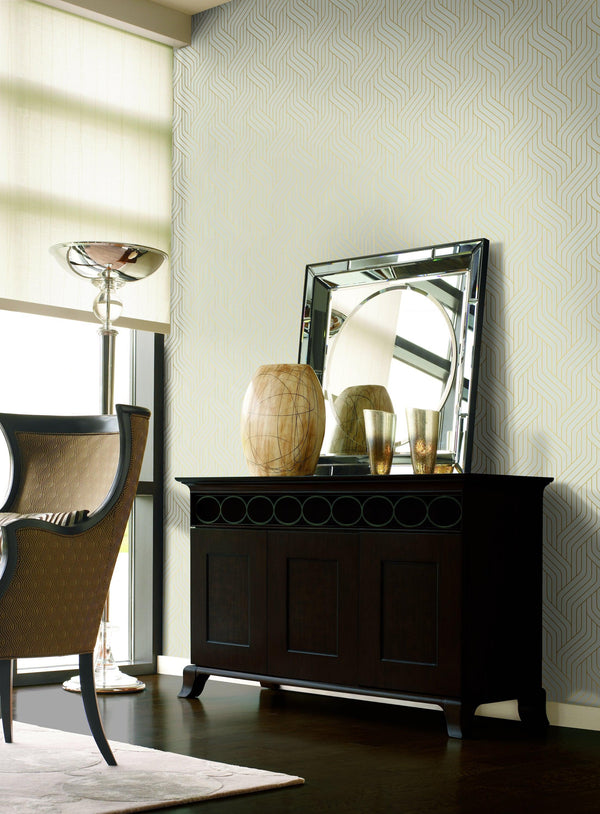 Wallpaper Ebb & Flow Wallpaper // Almond & Gold 