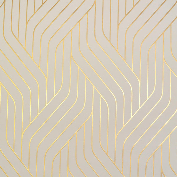 Wallpaper Ebb & Flow Wallpaper // Almond & Gold 