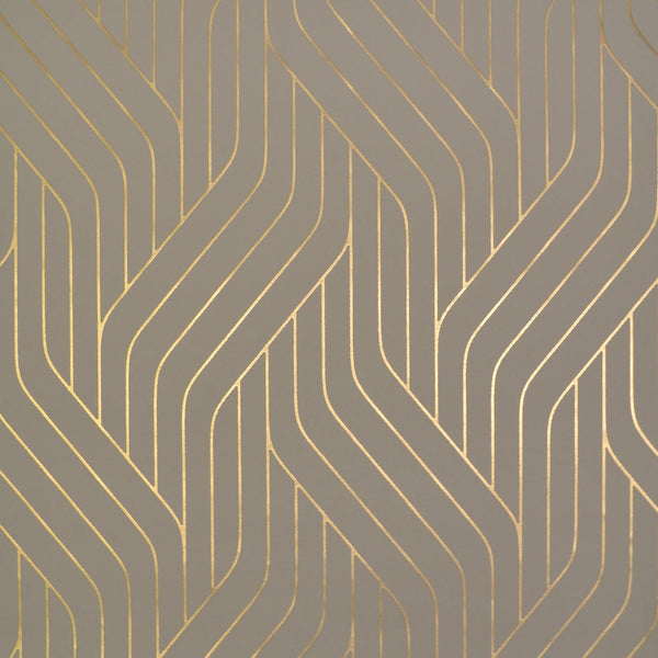 Wallpaper Ebb & Flow Wallpaper // Khaki & Gold 