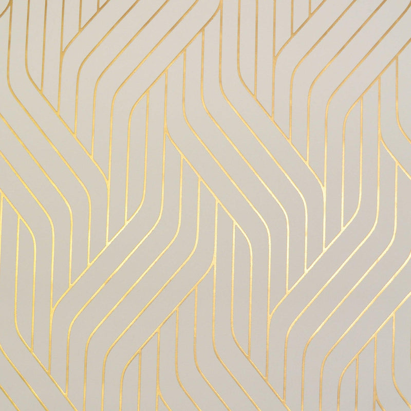 Wallpaper Ebb & Flow Wallpaper Sample // Almond & Gold 8 x 10 