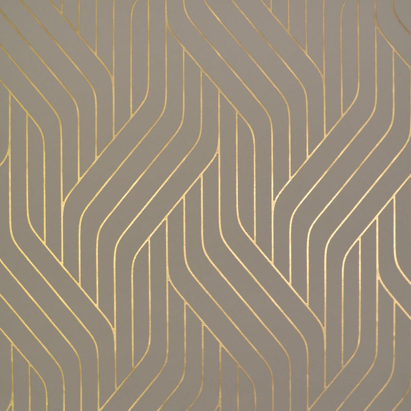 Wallpaper Ebb & Flow Wallpaper Sample // Khaki & Gold 8 x 10 