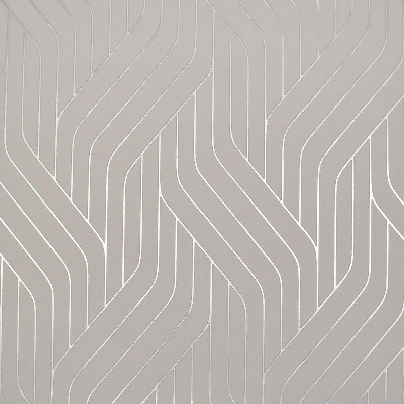Wallpaper Ebb & Flow Wallpaper Sample // Silver 8 x 10 