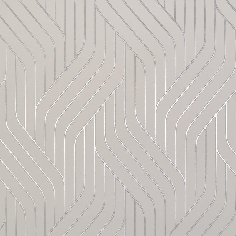 Wallpaper Ebb & Flow Wallpaper // White & Silver 