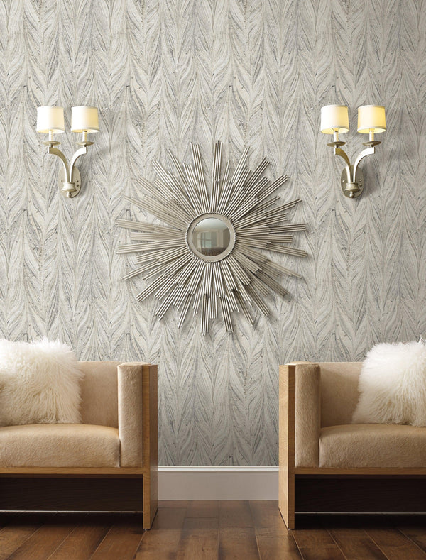 Wallpaper Ebru Marble Wallpaper // Cool Grey 