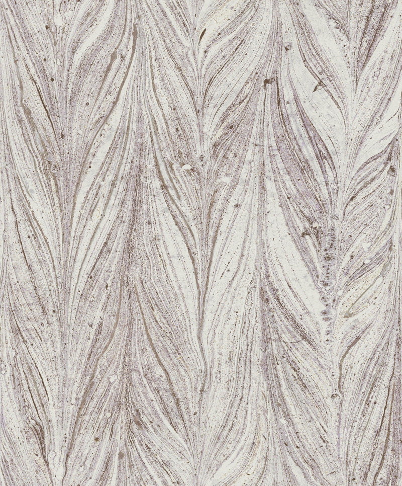 Wallpaper Ebru Marble Wallpaper // Purple Metallic 