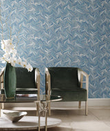 Wallpaper Ebru Swirls Peel & Stick Wallpaper // Blue 
