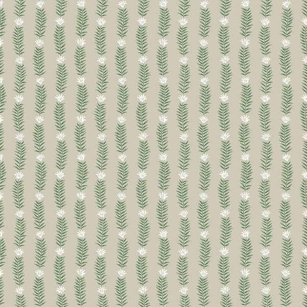 Wallpaper Eden Wallpaper // Beige & Green 