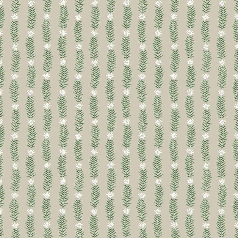 Wallpaper Eden Wallpaper Sample // Beige & Green 8 x 10 