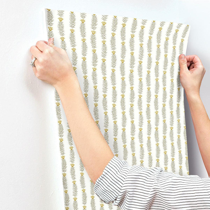 Wallpaper Eden Wallpaper // White & Beige 