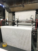 Wallpaper Egret Damask Wallpaper // White & Cream 