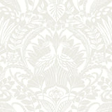 Wallpaper Egret Damask Wallpaper // White & Cream 