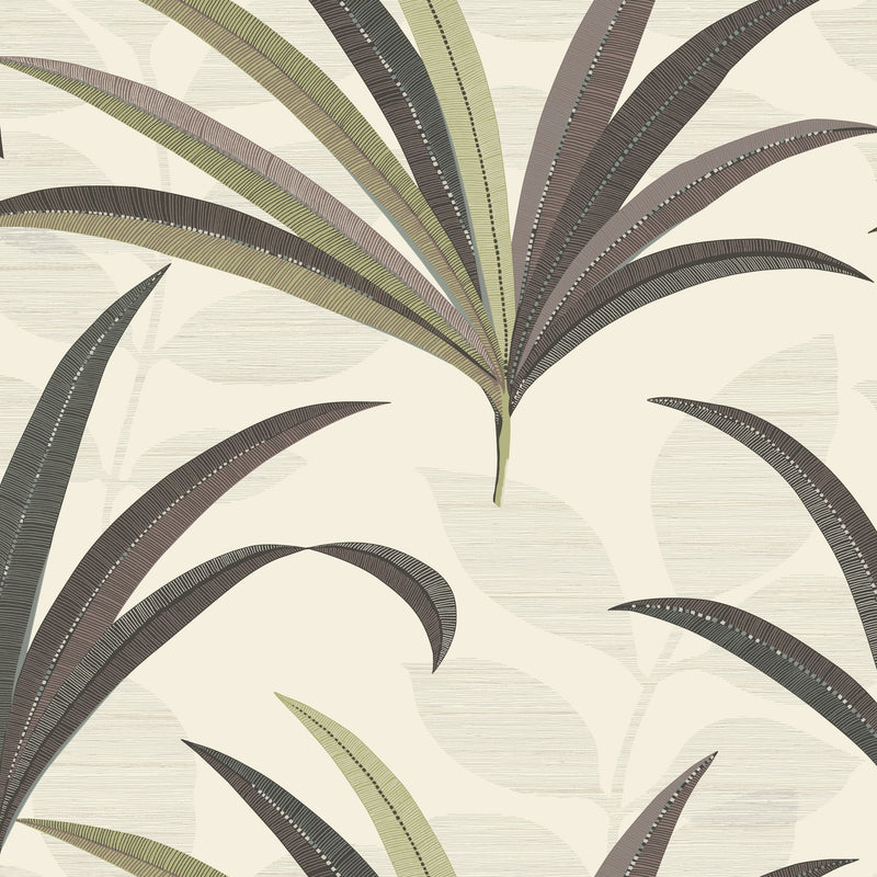 Wallpaper El Morocco Palm Peel & Stick Wallpaper Sample // Beige 8 x 10 