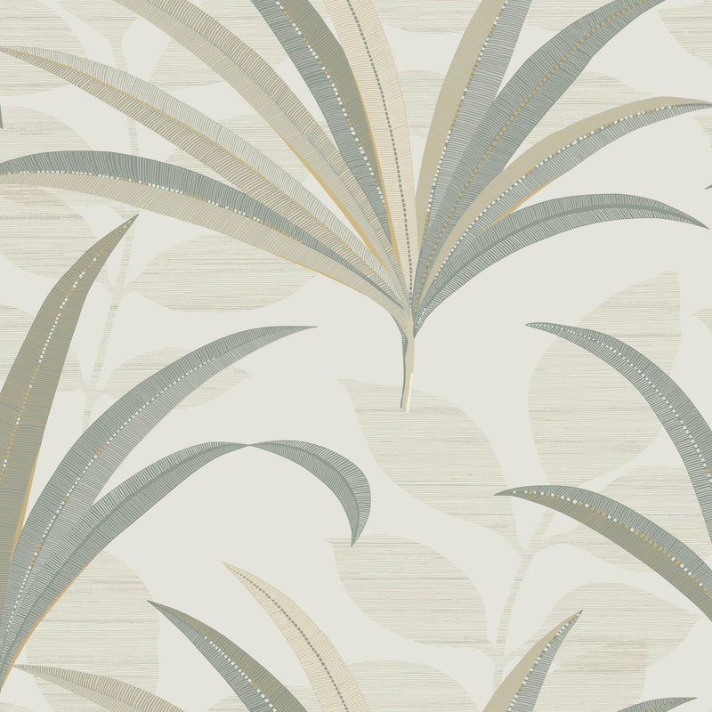 Wallpaper El Morocco Palm Wallpaper Sample // White 8 x 10 