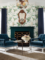 Wallpaper Enchanted Fern Wallpaper // Blue & Green 