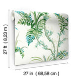 Wallpaper Enchanted Fern Wallpaper // Blue & Green 