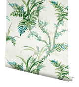 Wallpaper Enchanted Fern Wallpaper // Blue & Green 