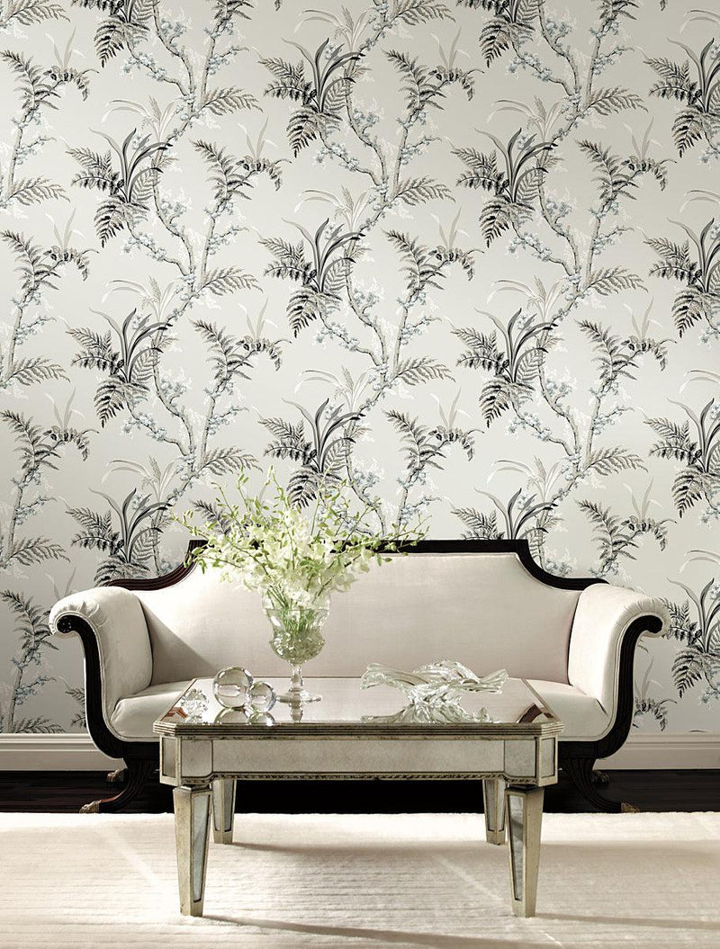 Wallpaper Enchanted Fern Wallpaper // Grey & Beige 
