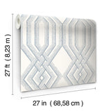 Wallpaper Etched Lattice Wallpaper // Blue 