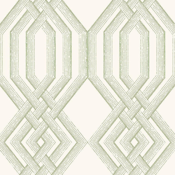 Wallpaper Etched Lattice Wallpaper // Green 