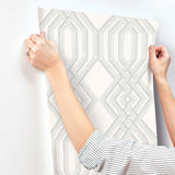 Wallpaper Etched Lattice Wallpaper // Grey 