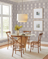 Wallpaper Etched Lattice Wallpaper // Grey 