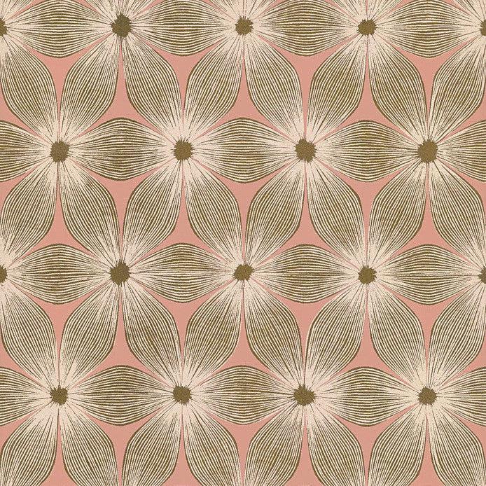 Wallpaper Everlasting Wallpaper Sample // Coral & Gold 8 x 10 