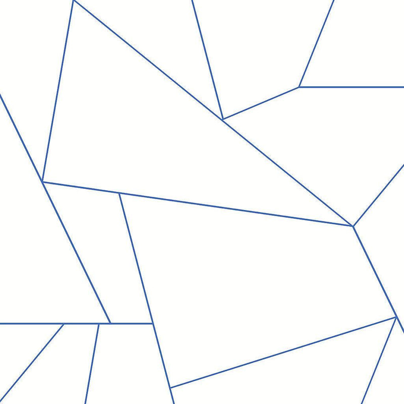 Wallpaper Factured Prism Peel & Stick Wallpaper Sample // White & Blue 8 x 10 