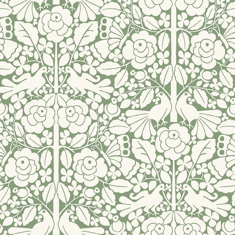 Wallpaper Fairy Tales Wallpaper Sample // Green 8 x 10 