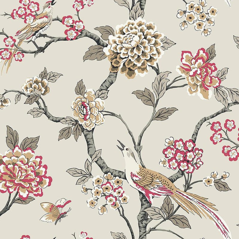 Wallpaper Fanciful Peel & Stick Wallpaper Sample // Beige 8 x 10 