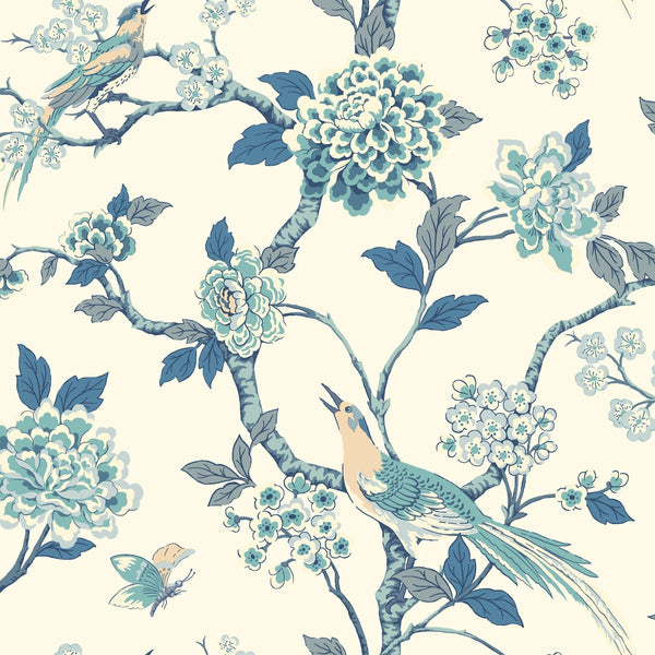 Wallpaper Fanciful Wallpaper // Blue & White 