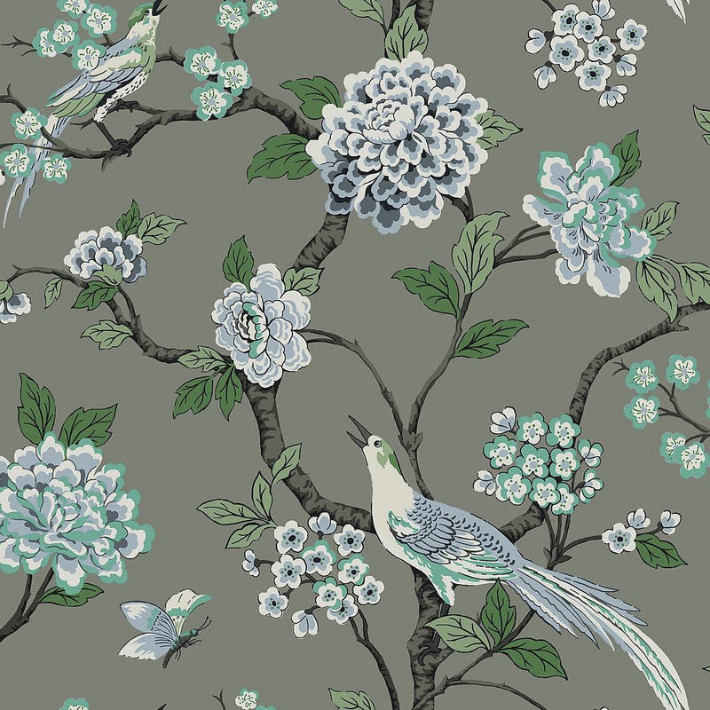 Wallpaper Fanciful Wallpaper Sample // Grey 8 x 10 