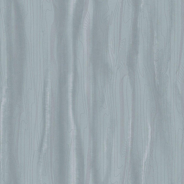 Wallpaper Fantasy Faux Bois Wallpaper // Blue & Silver 