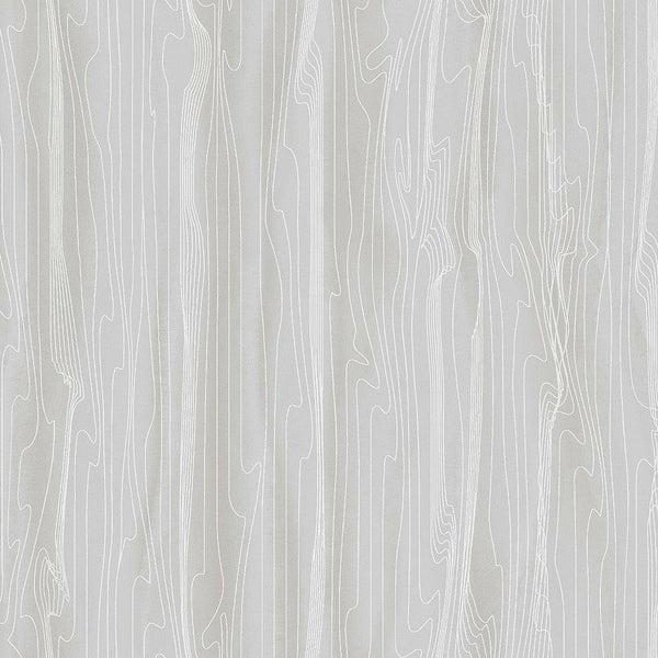 Wallpaper Fantasy Faux Bois Wallpaper // Grey & White 