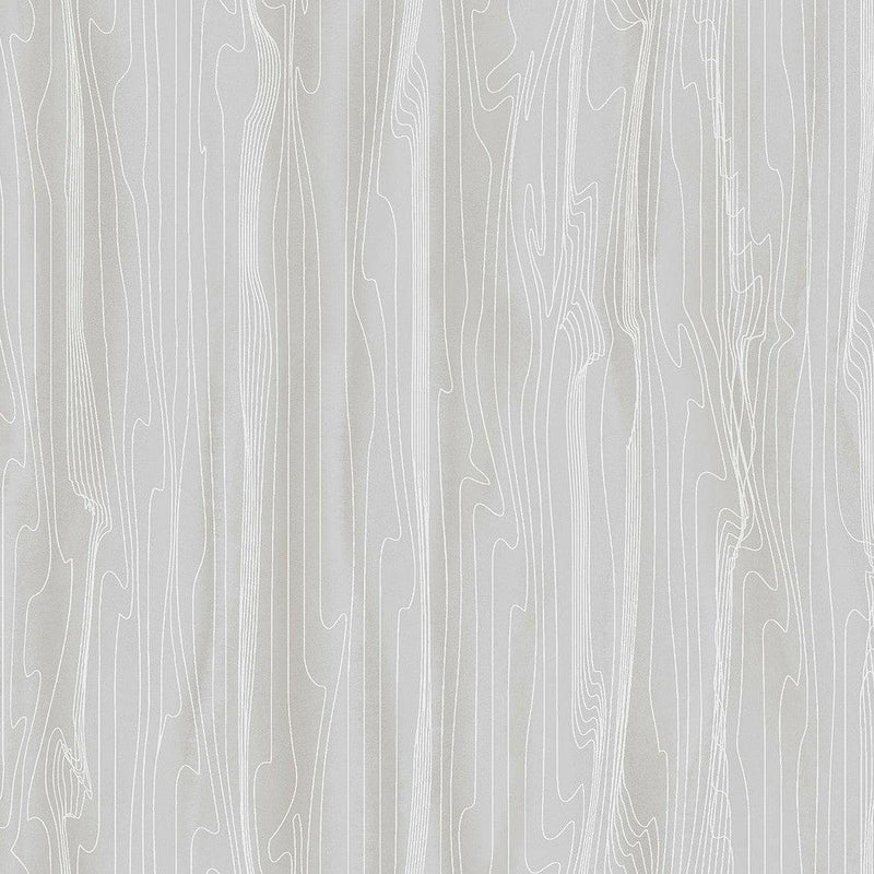 Wallpaper Fantasy Faux Bois Wallpaper Sample // Grey & White 8 x 10 