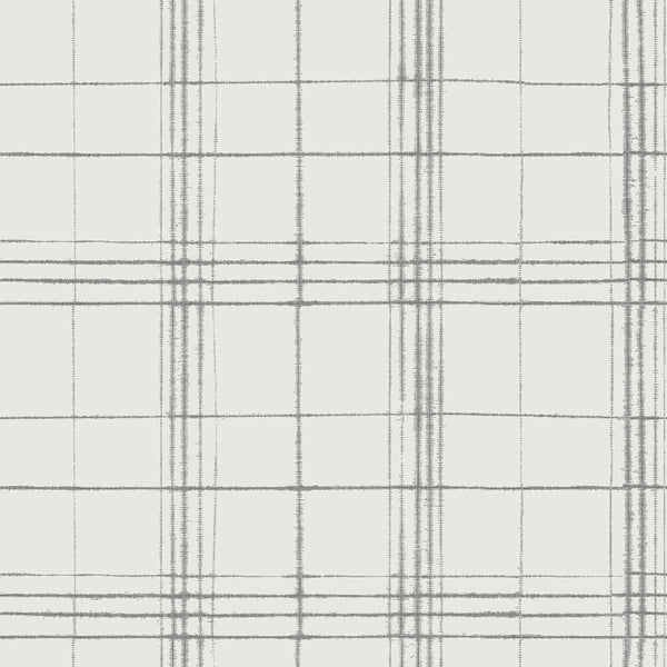 Wallpaper Farmhouse Plaid Wallpaper // Beige & Grey 