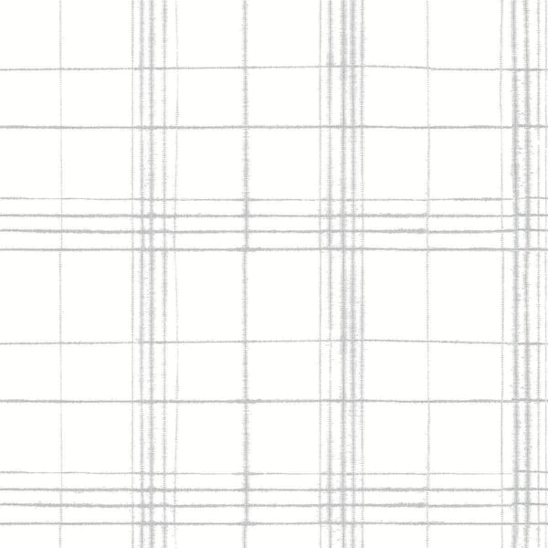 Wallpaper Farmhouse Plaid Wallpaper // Grey & White 