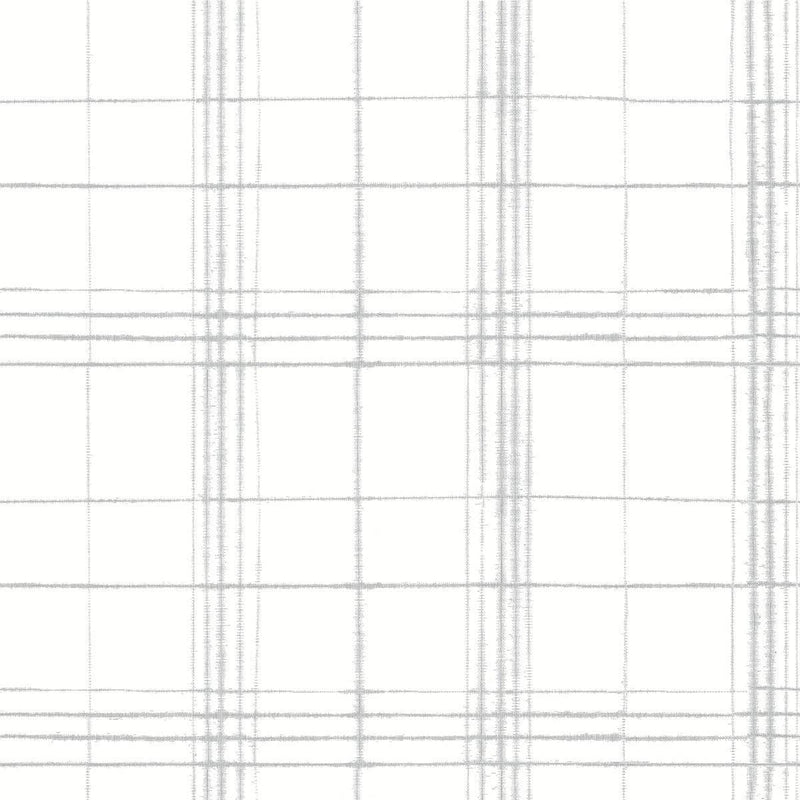 Wallpaper Farmhouse Plaid Wallpaper // Grey & White 