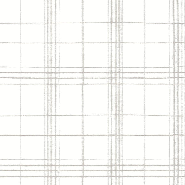 Wallpaper Farmhouse Plaid Wallpaper // Linen & White 