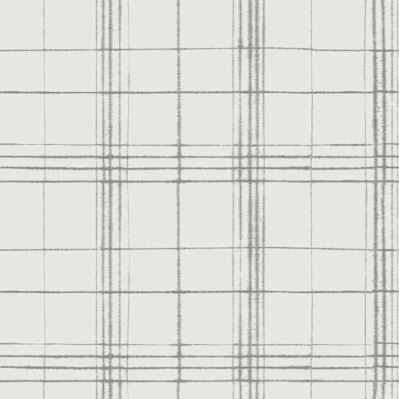 Wallpaper Farmhouse Plaid Wallpaper Sample // Beige & Grey 8 x 10 