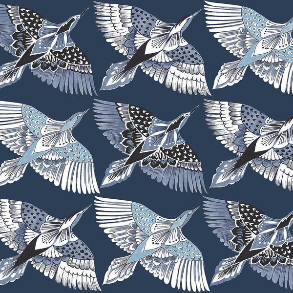 Wallpaper Feather Flight Peel & Stick Wallpaper // Blue 