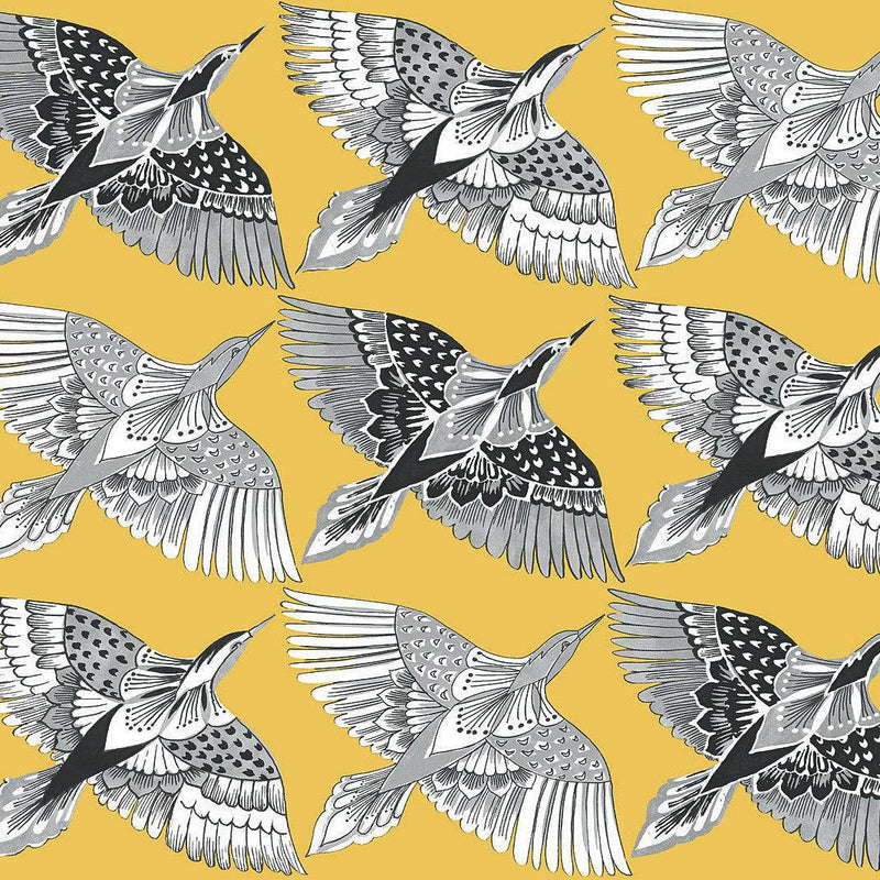Wallpaper Feather Flight Peel & Stick Wallpaper Sample // Yellow 8 x 10 