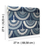 Wallpaper Feather & Fringe Wallpaper // Blue 