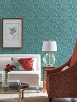 Wallpaper Feathers Wallpaper // Teal & Green 